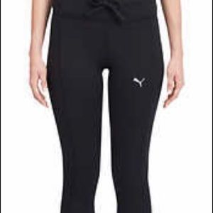 PUMA LADIES CAT LOGO TIGHTS WITH 1 SIDE POCKET BLACK